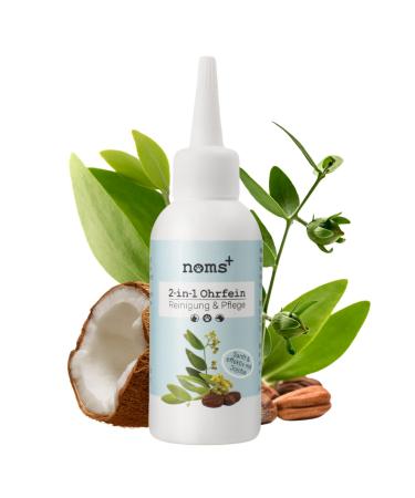 NOMS+ 2 -in -1 ear -cleaner cleaner & ear care for dogs and cats - with jojoba oil - ear drops for prevention of ear inflammation ear surface ear itches ear mites 75ml earless