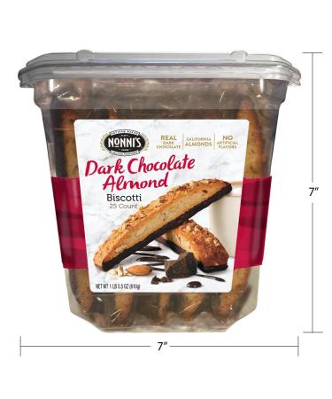 Nonni's Biscotti Value Pack - Cioccolati Dark Chocolate Almond (25 Count) | Delicious Italian Treats - Buy Online on SooperMarket.com