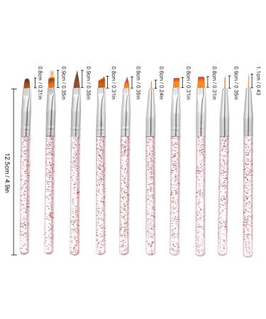 Anself 10-Part Nail Art Brush Set - Premium Painting & Drawing Pens for UV Gel & Acrylic Designs - Nail Art Essentials - Buy Online on SooperMarket.com