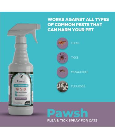 RAPIDTUFF Pawsh Flea & Tick Control Spray for Cats - Natural Prevention with No Side Effects - Buy Online on SooperMarket.com