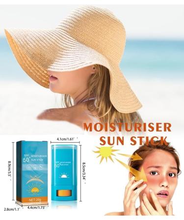 Sunscreen Sun Stick Sunscreen Stick Sunstick Protection Bar Sunscreen SPF 50+ Sun Cream Stick SPF 50 Ultra Light UV Protetion Suncream Long Lasting Sunscreen Easy Use Ideal for All Skin Types 20g - Buy Online on SooperMarket.com