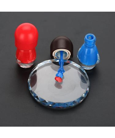Nail Art Palette Mixing Palette Nail Polish Color Mixing Palette Manicure With Tool Golden Edge Nail Holder Nail Painting Display Board for Nail DIY Supplies (Round glass Round glass piece 02 - Buy Online on SooperMarket.com
