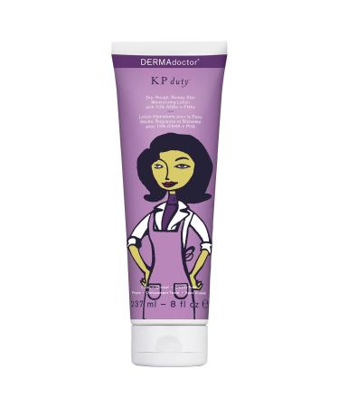 DERMAdoctor KP Moisturizing Lotion The Original Dermatologist Formulated Body Cream for Keratosis Pilaris | Treats Dry Rough and Bumpy Skin | Strawberry Legs Treatment | 10% AHAs + PHAs - 8 oz KP Lotion 8oz