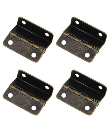 10 Pieces/Set of Cabinet Door Hinges Trunk Wooden Box Old-Fashioned Hinges 4 Holes for Home Furniture Decoration (Color : Multi-Colored) (Multicolor)