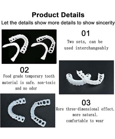 2 Pairs Veneers Dentures - Temporary Tooth Repair for Imperfect Teeth - Buy Online on SooperMarket.com