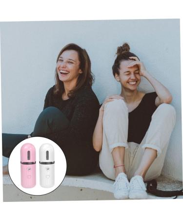 Mikinona 2pcs Moisturizing Sprayer Handheld Sprayer Facial Face Spa Steamer Travel Cosmetic Evaporator Abs - Buy Online on SooperMarket.com