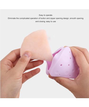 TYTOGE Portable Triangle Powder Puff Storage Box Double Sided Vent Breathable Silicone Makeup Sponge Holder for Home and Travel (Light Purple) - Buy Online on SooperMarket.com
