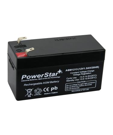 PowerStar 12 Volt - 1.3 Ah - Repalcement for UB1213 - AGM Battery - 2 Year Warranty