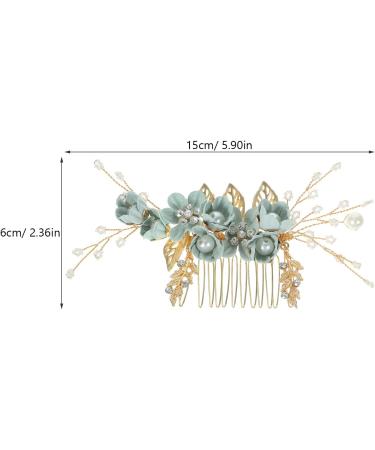 Healeved Crystal Flower Wedding Hair Comb - Hair Combs Hair Accessories for Women Green Bridesmaid Bridal Hair Accessories for Wedding Prom Birthday Party - Hair Accessories Wedding Guest - Buy Online on SooperMarket.com