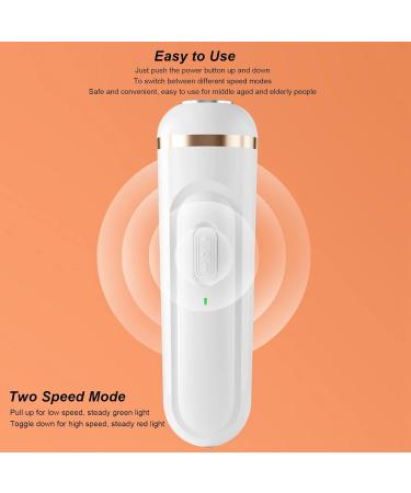 Professional Pedicure Tools Kit USB Rechargeable 2 Speed Silent Portable Foot Grinder for Dead Skin Cracked Heel Electric Feet Callus Remover Portable Electronic Foot File Pedicure Tools (White) - Buy Online on SooperMarket.com