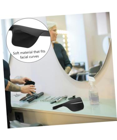2pcs Hair Mask Cover Hair Sprays Hairspray Masks Haircut Mask Protector Hair Cutting Protector Barber Mask Hair Spray Protective Black Plastic - Buy Online on SooperMarket.com