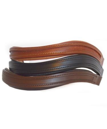 SIE Browbands for Horses Empty U-Shaped 43.2 cm Black Oversize (17'') Black