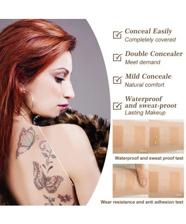 Professional Waterproof Tattoo Concealer & Scar Cover Makeup Set - Buy Online on SooperMarket.com