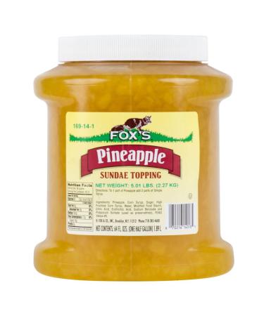 Fox's Pineapple Ice Cream Topping - 1/2 Gallon Jar