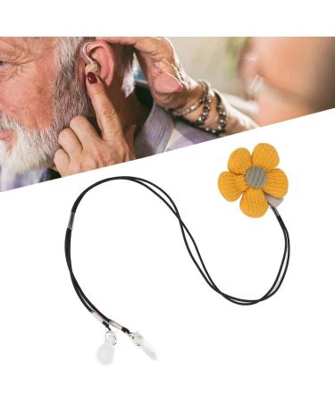 Hearing Amplifier Clip & Lanyard for Seniors | Floral Design Earphone Fastening Belt | Anti-Loss Listener Rope for Both Ears - Buy Online on SooperMarket.com