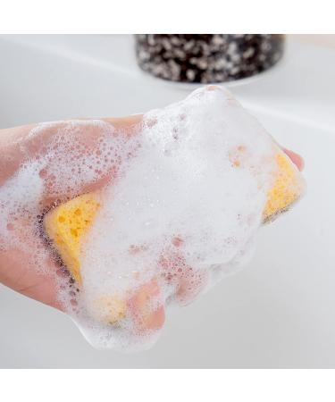 Tainrunse 5Pcs Durable Cleaning Sponge Efficient Cotton Pulp Portable Oil-Resistant Dishwashing Pad for Home Cleaning Pad Yellow 1 - Buy Online on SooperMarket.com