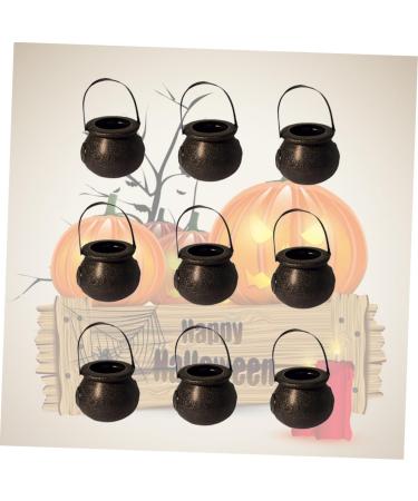 OFFSCH 9 Pcs Large Cooking Pot Halloween Candy Holder Mini Halloween Pumpkin Bucket Black Halloween Candy Bowl Halloween Candy Stands Cauldron Halloween Pendants Decorations Props Skull - Buy Online on SooperMarket.com