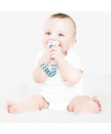 Teksome Schnullerleine | Fabric Pacifier Clips for Babies Toddlers & Kids | Soft Bite Ring | Secure Toy Clips - Buy Online on SooperMarket.com