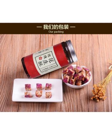 Rose peanut cake 220G/can Sweets Gifts Healthy and nutritious snacks leisure snack candy snowflake cake delicious snack gifts Dim sum cakes desserts Chinese specialty snacks (3can) - Buy Online on SooperMarket.com