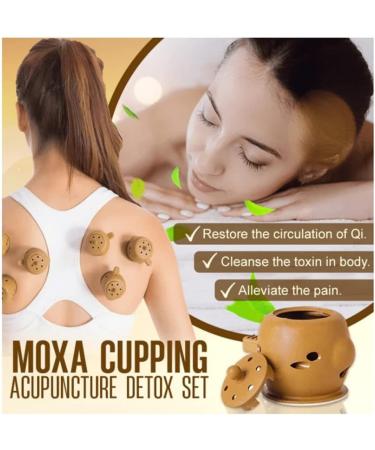 Moxa Cupping Acupuncture Detox Set - 2022 Best Moxa Stick Acupoint Massage Smoke Free Moxibustion Cupping Therapy Set Reusable Moxibustion Tube Improve Your Health - Buy Online on SooperMarket.com