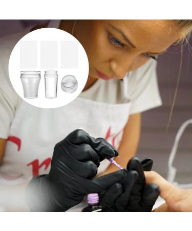 Healeved 3 Sets Nail Art Silicone Stamp Nail Stencils for Nail Art Reusable Silicone Spatula Turner French Tip Nail Tool French Nail Stamper Nail Stamp Kit Plastic Miss Template Frosted - Buy Online on SooperMarket.com