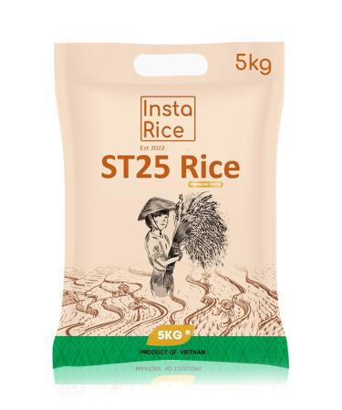 Insta Rice Premium ST25 Rice Fragrant Rice Sticky Rice from Vietnam - Versatile Use Aromatic Rice 5 kg
