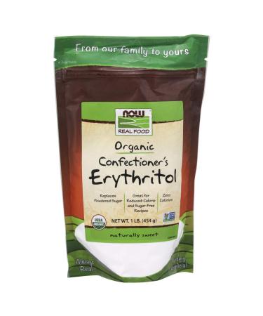 Now Foods Real Food Organic Confectioner's Erythritol 1 lb (454 g)