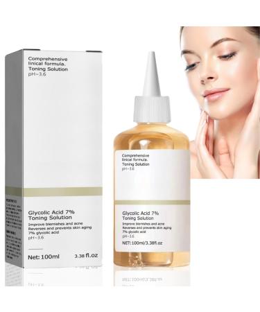 Glycolic Acid 7% Toning Solution Glycolic Acid Toning Resurfacing Solution Hydrating Toning Solution Glycolic Sour 7% Toner Skincare Hyaluronic Acid Serum Resurfacing Solution Exfoliating Brighten