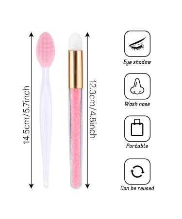 G2PLUS 102PCS Makeup Brush Kit - Glitter Crystal Lip Brushes Eyelash Brushes & More - Perfect for Personal Care & Eyelash Extensions (Pink - Buy Online on SooperMarket.com