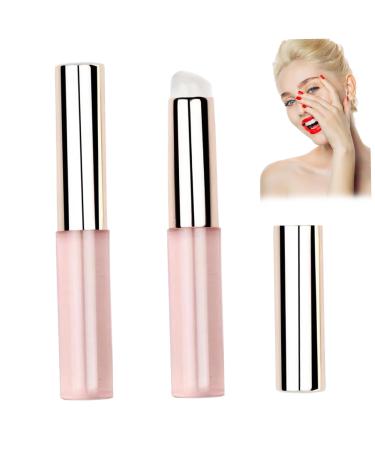 2Pcs Lipstick Brush with Dust-Proof Cover Soft Silicone Lip Applicator Portable Transparent Lipstick Applicator Wands for Lip Balm Lip Gloss Lip Stick Concealer