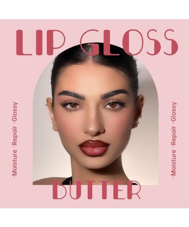 Butter Gloss Moisturizing Lip Combo - High Shine Plumping Gloss & Brown Lip Liner Set - Non-Sticky Liquid Lipstick - Long Wear Makeup #12 - 0.27 Fl Oz (Pack of 2) - Fresh & Lightweight - Buy Online on SooperMarket.com