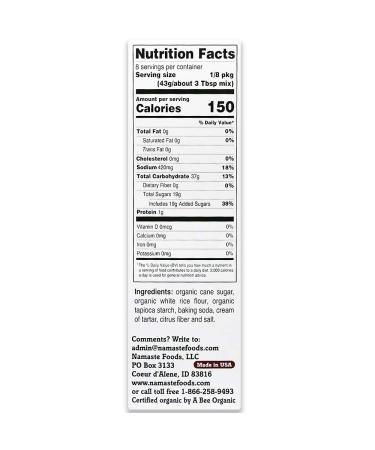 Namaste Foods Organic Yellow Cake Mix - Gluten-Free, 12 oz | Delicious & Easy Baking - Buy Online on SooperMarket.com