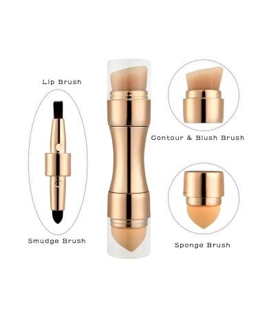 4 in 1 Multipurpose Makeup Brush - Soft Bristles & Elastic Sponge Portable Cosmetic Brush for Travel & Home Use - Buy Online on SooperMarket.com