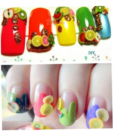 Nail art piece 1box Creative Nail Art Decoration Cute Finger Nail Fresh Fruit Multi Usage Polymer Clay Fruit Rods Sticks (12 Pattern) - Buy Online on SooperMarket.com