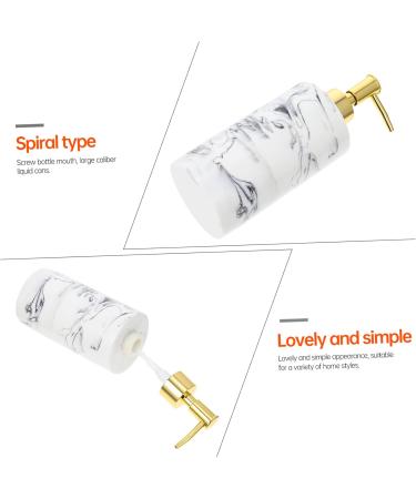 PRETYZOOM 1pc Simple Storage Decorative Bath Lovely Press-Type Liquids Shower Resin Supply Replacement Use White 19.00X7.00X7.00CM - Buy Online on SooperMarket.com