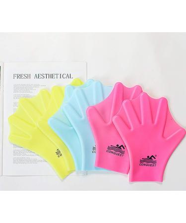 EXCEREY Silicone Webbed Swimming Gloves - Red M - Adult & Kids Water Training Gloves - Buy Online on SooperMarket.com