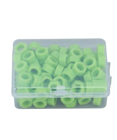 Dental code ring 100 pieces dental code rings silicone color code instrument rings accessories for dental clinics to identify Odontologia instruments (green)