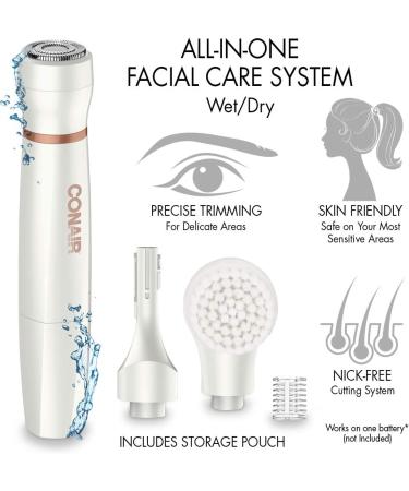 Conair True Glow Glam Ladies All-in-one Facial Care System LT85FC-4PDQC 0.5 Pounds - Buy Online on SooperMarket.com