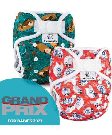 Bambooolik Duo Pocket Diaper with Insert - Velcro Fleet Washable & Reusable Made in EU - Eco-Friendly All-in-One Solution for Small Children & Babies - Buy Online on SooperMarket.com