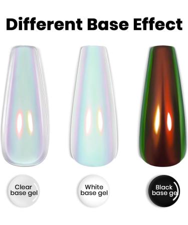 RARJSM Aurora Liquid Chrome Nail Powder - Red Green Chameleon Metallic Mirror Effect - 5ML - Iridescent Chrome for Gel Polish - Nail Art Accessories - Buy Online on SooperMarket.com