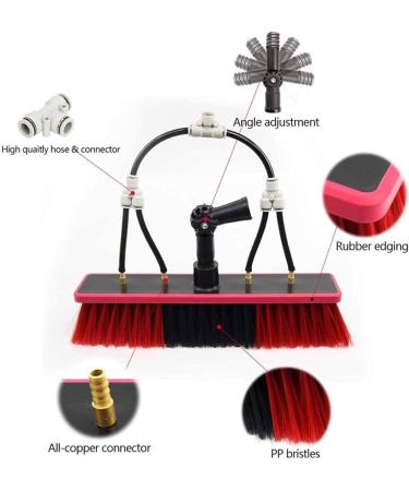 Window Cleaning Brush Water Fed Pole Adjustable 3.6M -11M Window Cleaning Pole Caravan Washing Truck Campers and Buses Car Wash Windows/20Ft/6M 35cm Brush Head 4M/13FT - Buy Online on SooperMarket.com