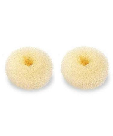 WACURRENTHYD Hair Donut Bun Maker Ring Style Bun 2PCS Chignon Hair Medium Doughnut Shaper for Short and Thin Hair (Medium 3 Inch/Beige) Beige MEDIUM(3IN)