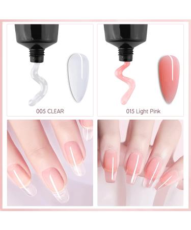 Poly Gel Nail Kit - Crystal Clear Builder Gel for Nail Extensions | DIY Nail Art Set for Beginners - Buy Online on SooperMarket.com