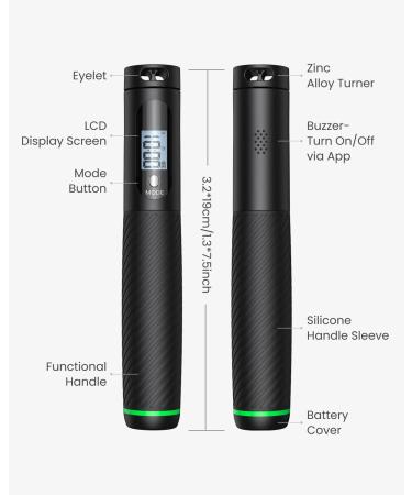 RENPHO Cordless Weighted Jump Rope with Counter for Fitness - Smart Skipping Rope for At-Home Workouts - Burn Calories with APP Data Analysis - Adult & Kids - Buy Online on SooperMarket.com