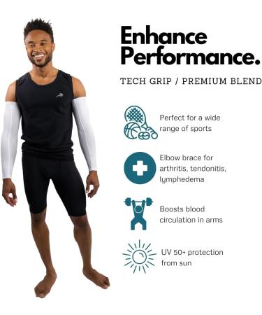 CompressionZ UV Protection Compression Arm Sleeve White 1p M for Men & Women - Buy Online on SooperMarket.com