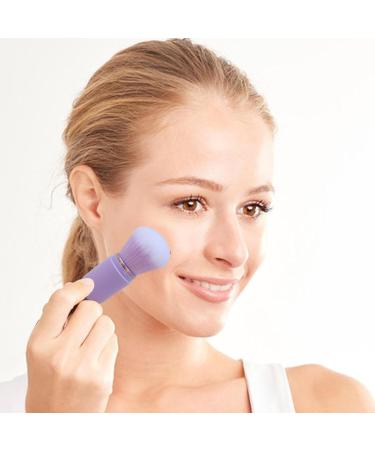 Veeteah Retractable Blush Brush Compact Powder Brush | Retractable Travel Powder Blush Brush Soft Bristles for Daily Use for Travel purple - Buy Online on SooperMarket.com