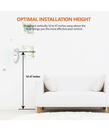 Set of 6 Ultrasonic Pest Repellers - Electronic Plug-in Indoor Repellent for Fleas, Insects, Mosquitoes, Mice, Spiders, Ants, Rats, Roaches, Bugs - Non-Toxic for Humans & Pets - White - Buy Online on SooperMarket.com