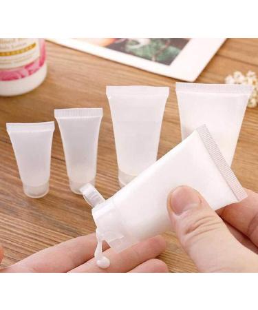 Buy 100ml Transparent Refillable Plastic Cosmetics Bottles - Portable Hinged Lid Travel Containers for Makeup Shampoo & Facial Cleansing - Buy Online on SooperMarket.com