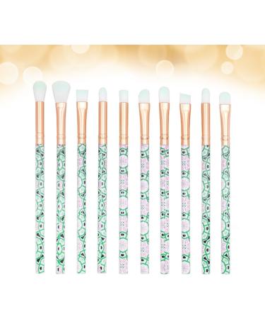 Housoutil 10pcs Green Supplies Hair Handle Beauty Eye Plastic Care Eyeshadow Cosmetic Makeup - Buy Online on SooperMarket.com