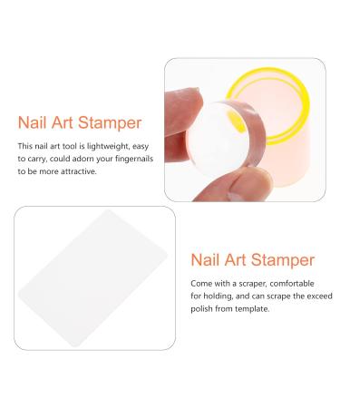 Buy Lurrose Nail Tools - 2 Sets Clear Nail Stamp & Silicone Stamping Jelly - Perfect for Salon & Home Manicure - Buy Online on SooperMarket.com
